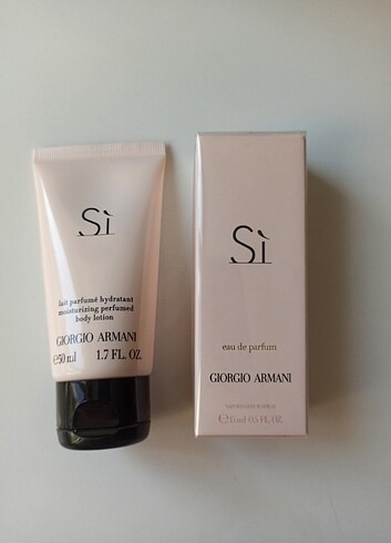 Armani si 15 ml parfüm 50 ml losyon