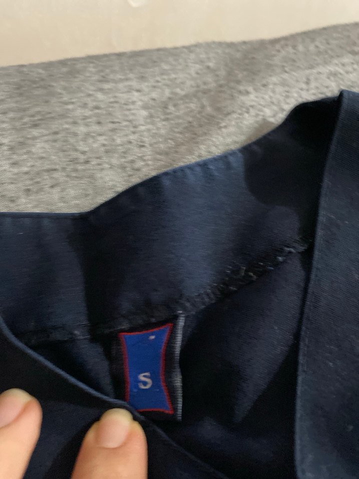 Lacivert tek üst scrubs - Görsel 2