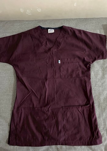 Mürdüm scrubs tek üst - Görsel 3