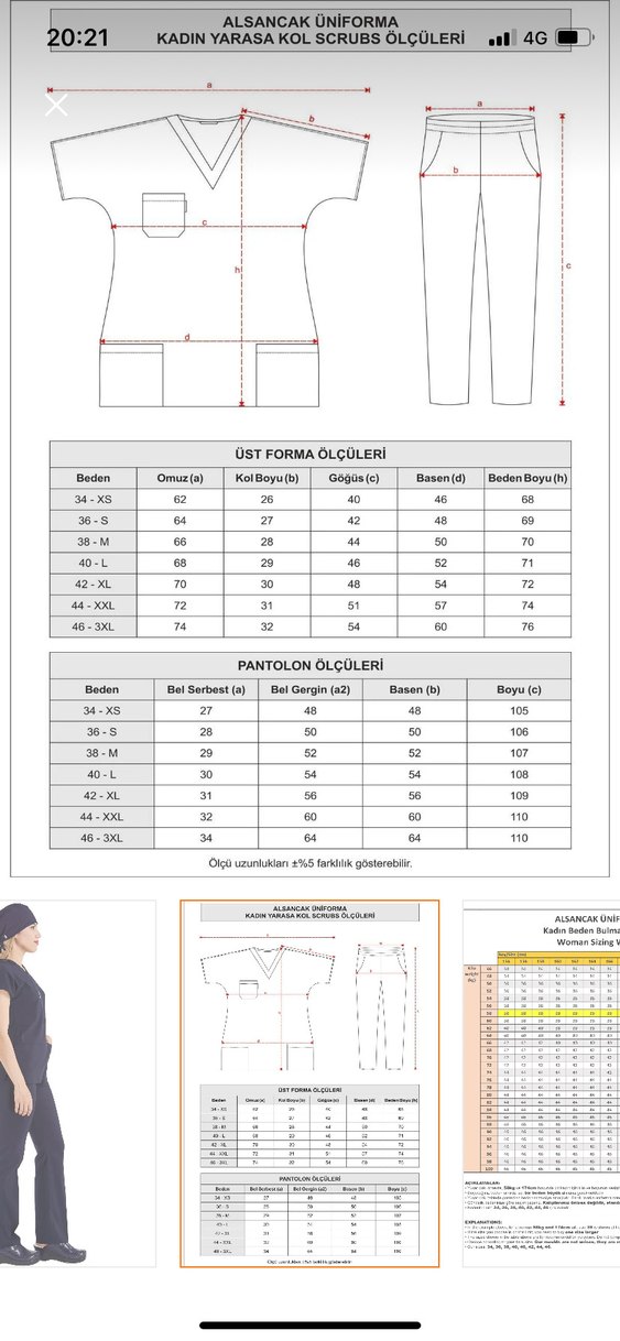 Lacivert V Yaka scrubs - Görsel 4