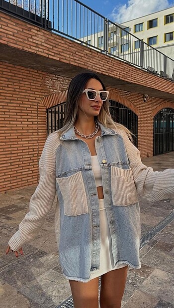 diğer Beden Kot detaylı örme hırka