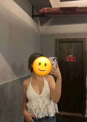 Beyaz Bağlamalı Midi Bralet/Crop