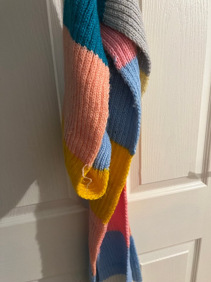 Renkli Örgü Kadın Şal - Görsel 2