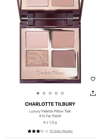 Charlotte Tilbury Pillow Talk 4'lü Far Paletin