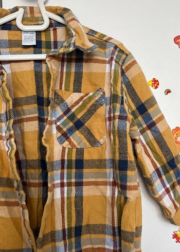 Erkek Çocuk Uzun Kollu Düğmeli Kahverengi Gömlek - Görsel 2