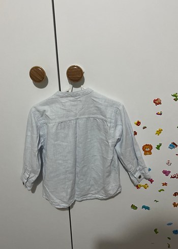 Uzun Kollu Düğmeli Erkek Keten Gömlek - Görsel 2