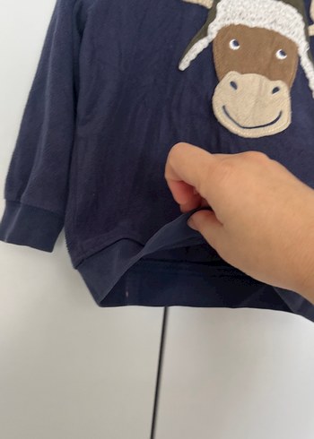 Kapüşonlu Nakışlı Erkek Çocuk Sweatshirt - Görsel 3