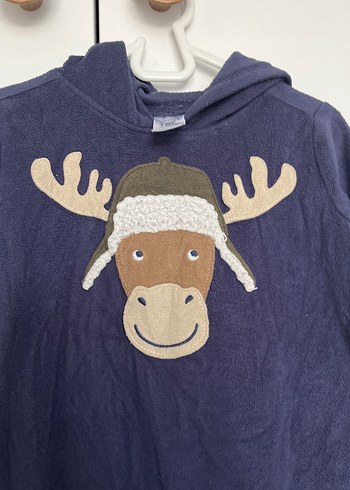 Kapüşonlu Nakışlı Erkek Çocuk Sweatshirt - Görsel 5