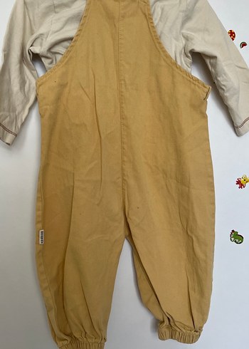 Bej Renkli Erkek Çocuk Bol Kesim Salopet - Görsel 3