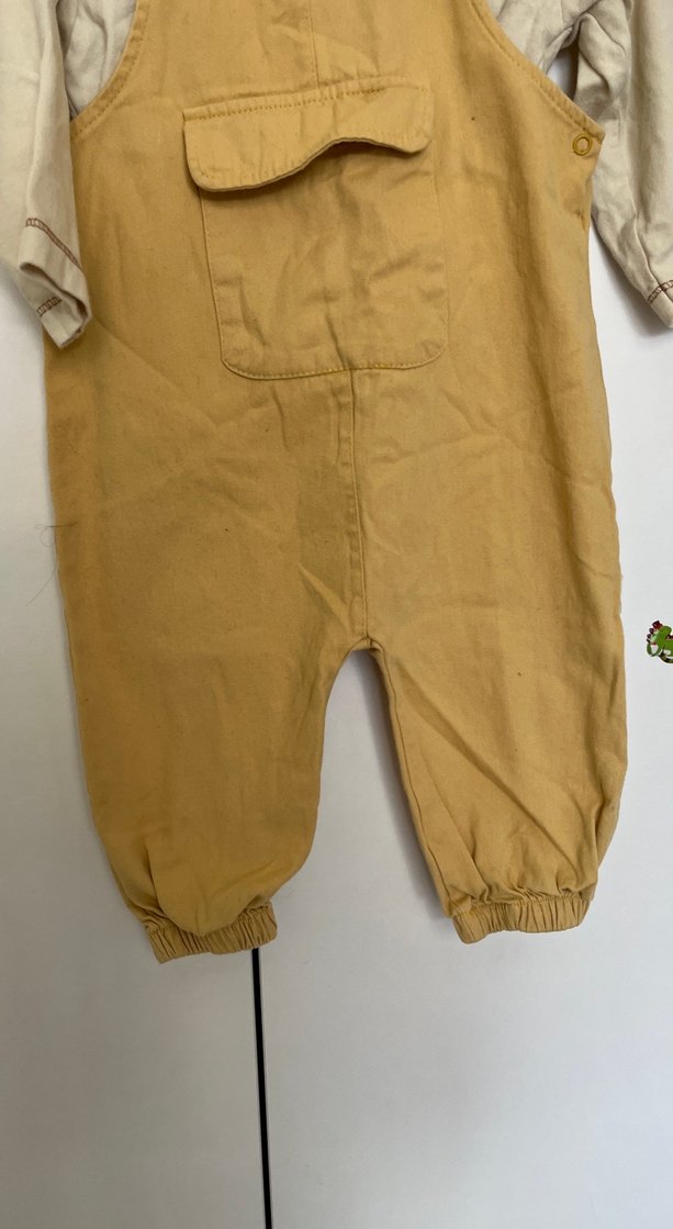 Bej Renkli Erkek Çocuk Bol Kesim Salopet - Görsel 2