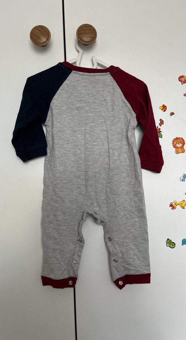 U.S. Polo Assn. Uzun Kollu Gri Bebek Tulum - Görsel 2