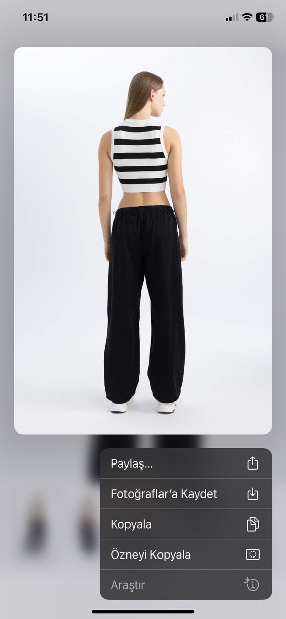 Siyah paraşüt pantolon - Görsel 5