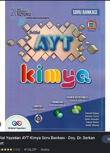 Orbital yayınları ayt kimya 