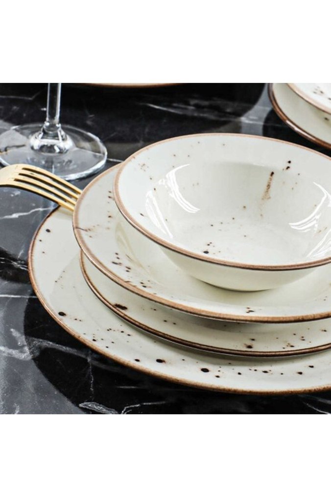 Tulü Porselen (kütahya) Yemek takımı 18 parça - Görsel 2