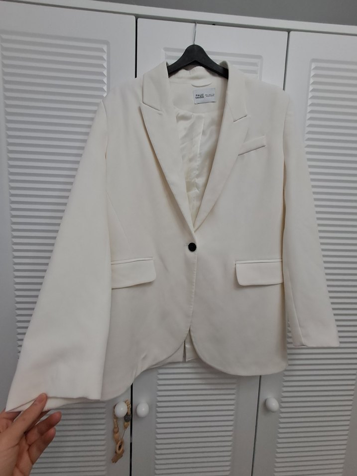 Paul mark Beyaz ceket - Görsel 5