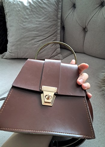 Kahverengi Deri Kadın Çanta - Görsel 4