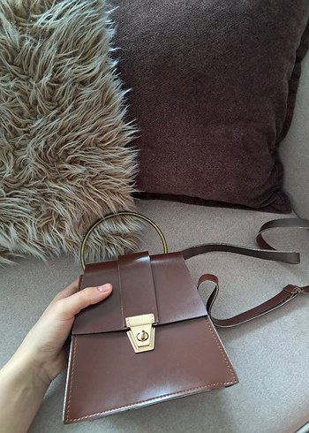 Kahverengi Deri Kadın Çanta - Görsel 2