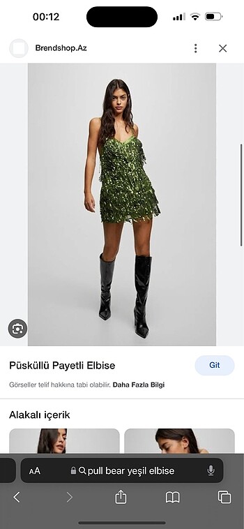 Pullu elbise