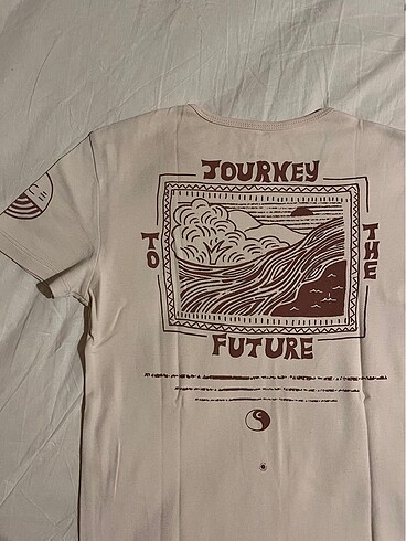 xs Beden pembe Renk Arkası Baskılı Tshirt