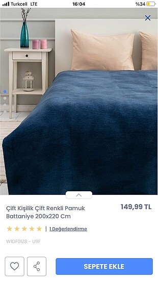 Beden Lc Waikiki sıfır hiç kullanılmadı battaniye