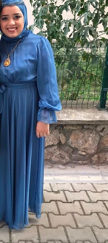 Şifon astarlı abiye