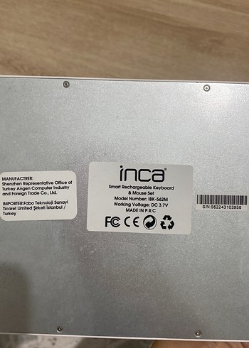 Inca Mavi Kablosuz Klavye - Görsel 2