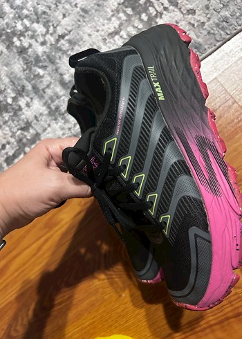 36,5 Beden Mor Renkli Bağcıklı Stiletto Topuklu Kadın Spor Ayakkabı