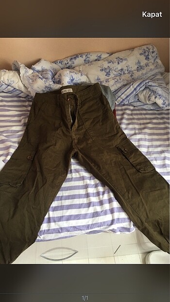 Yeşil kargo pantolon