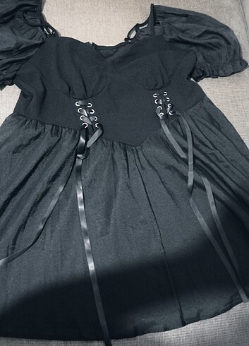 xxl Beden siyah Renk Gotik Lolita Elbise (Goth Lolita)