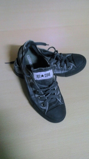 siyah keten orjinal convers ayakkabi