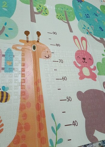  Pastel Renkli Çoklu Desenli Bebek Oyun Matı