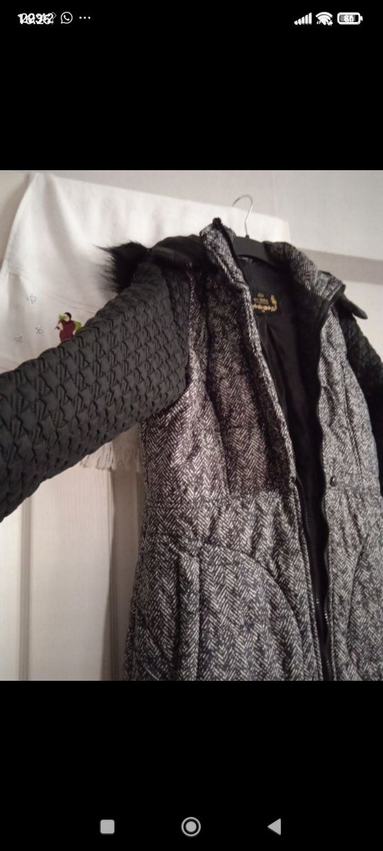 40 beden uzun kadın mont - Görsel 5