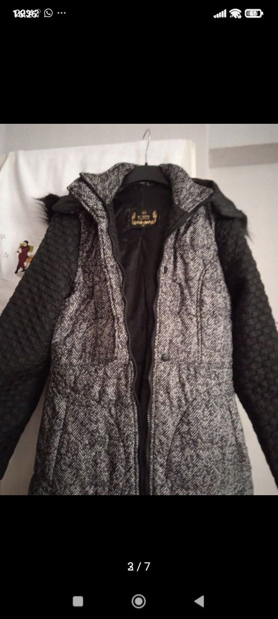 40 beden uzun kadın mont - Görsel 3