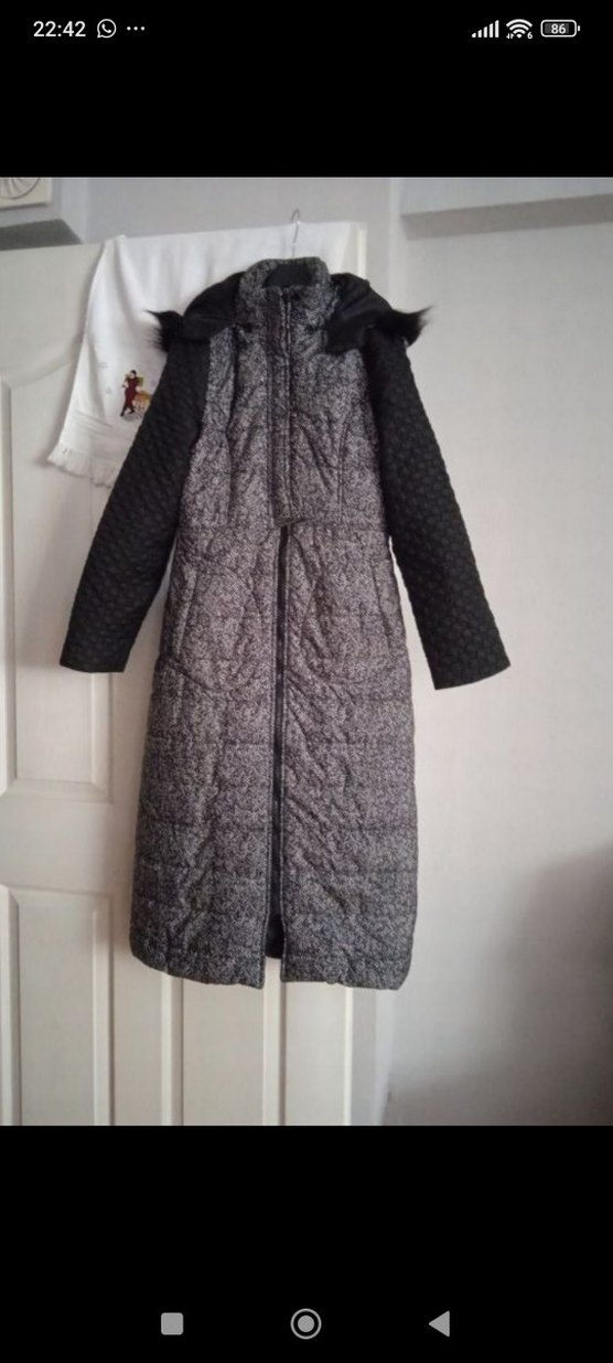 40 beden uzun kadın mont - Görsel 2