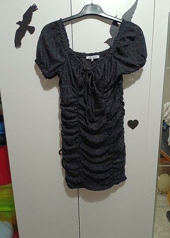 Koton xs beden siyah mini elbise - Görsel 4