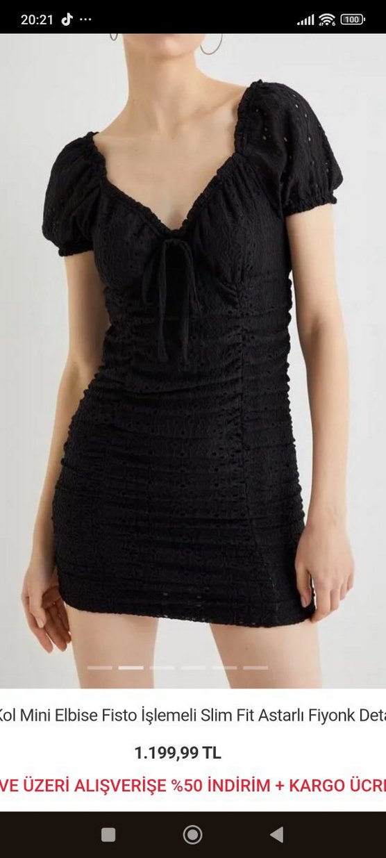 Koton xs beden siyah mini elbise - Görsel 2