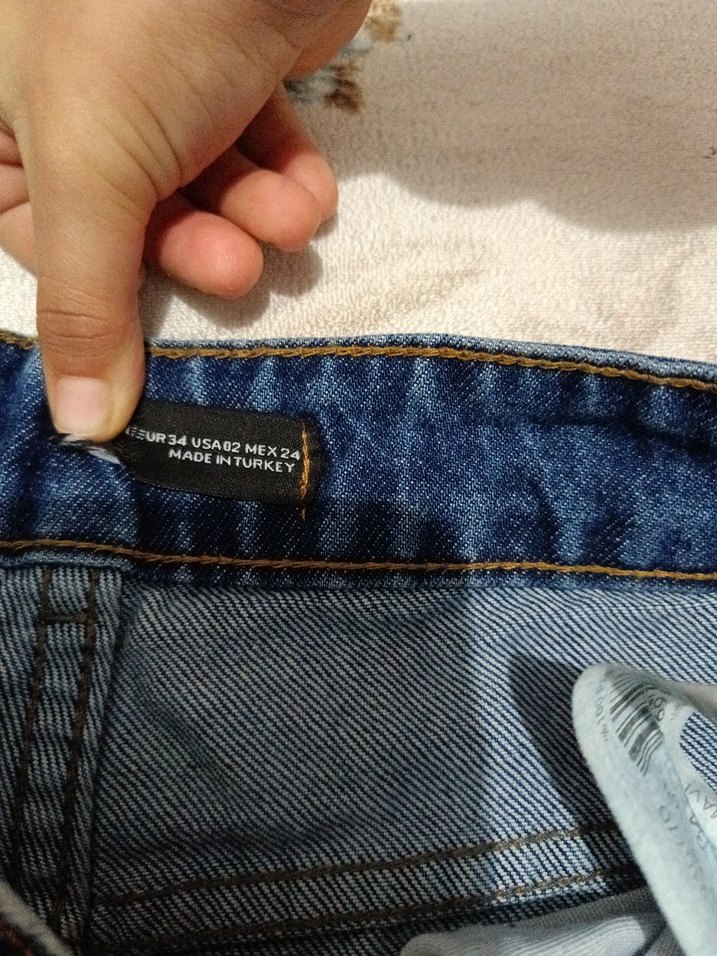 Kadın Mavi lacivert  Tie-Dye Denim Pantolon - Görsel 5