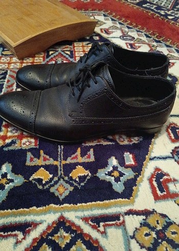45 Beden Emporio Armani 45 numara Klasik Siyah Deri Erkek Ayakkabı