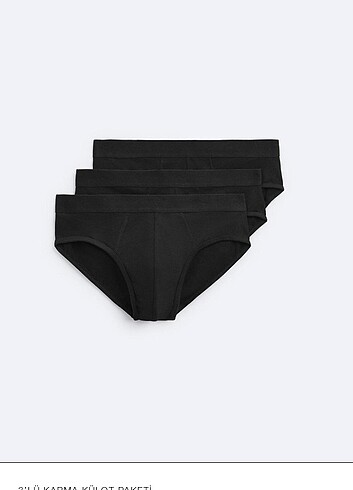 Zara 3'lü slip boxer 
