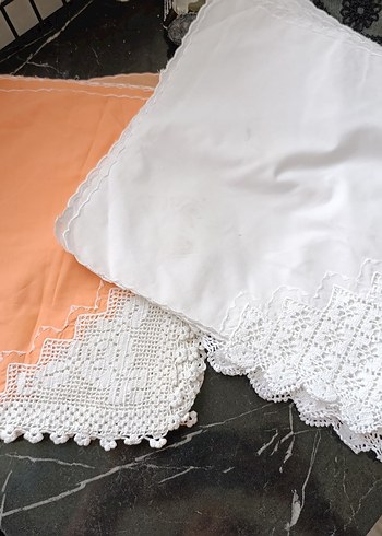 Beyaz Nakışlı Masa peçete - Görsel 3