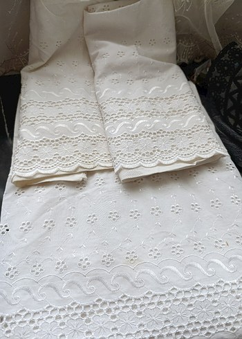 İşlemeli Beyaz Nevresim Takımı - Görsel 3