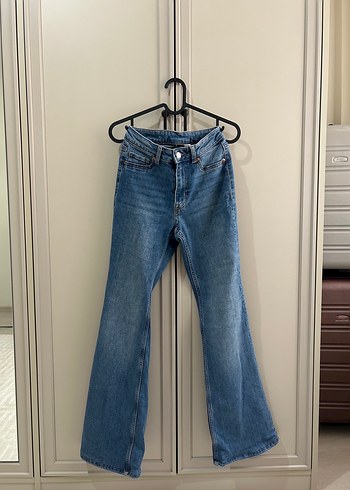 H&M Yuksek Bel Denim Jean