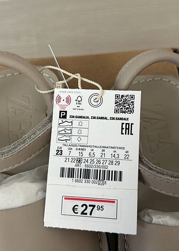 Zara Kız Deri Bej Sandalet - Görsel 2