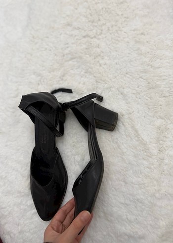 Siyah  Dolgu Topuklu Kadın Ayakkabı - Görsel 4