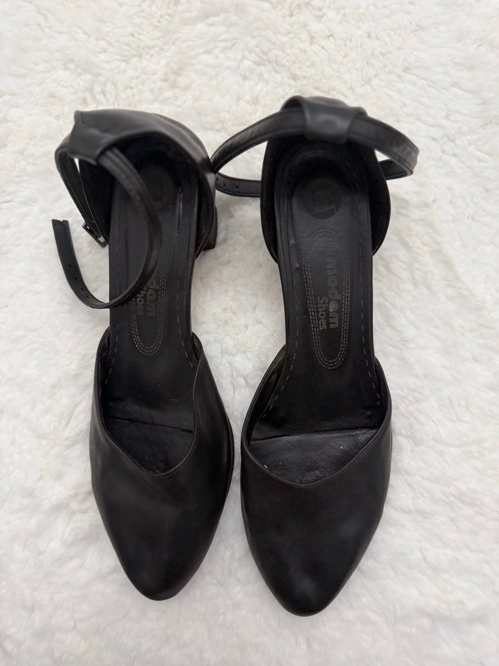 Siyah  Dolgu Topuklu Kadın Ayakkabı - Görsel 3