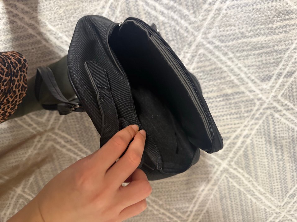 Kadın Siyah Deri Sırt Çantası - Görsel 3