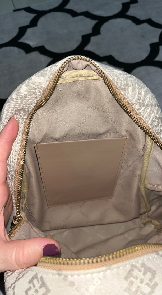 Bej Baskılı Kadın Sırt Çantası - Görsel 5