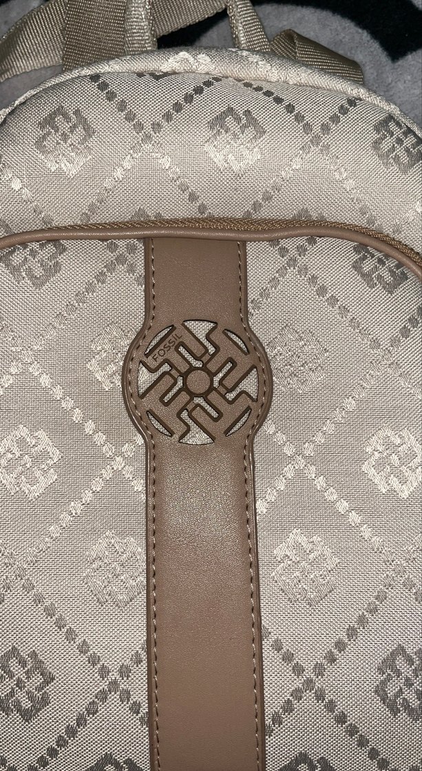 Bej Baskılı Kadın Sırt Çantası - Görsel 2