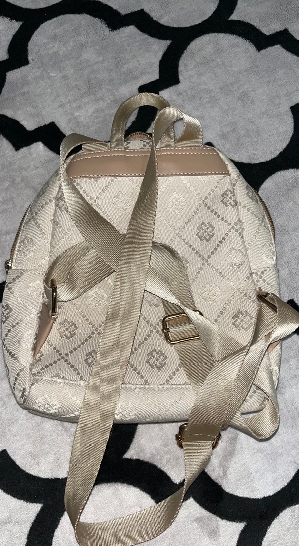 Bej Baskılı Kadın Sırt Çantası - Görsel 3