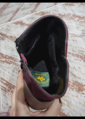 Kadın Bordo Deri Tokalı Topuklu Bot - Görsel 4